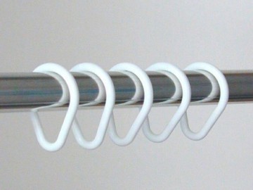 Aqualine Kroužky na sprchový závěs 12 ks, plast, bílá