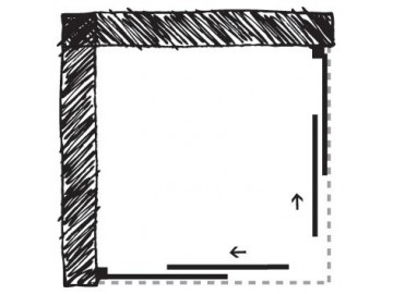 Sapho CROSS zrcadlo 70x80x3,5cm, mahagon