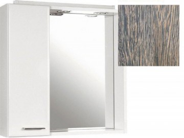 Aqualine ZOJA/KERAMIA FRESH galerka s halogenovým osvětlením, 60x60x14cm, mali wenge, lev