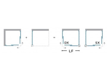 Polysan LUK sprchový panel 250x1300mm s termostat. baterií, rohový