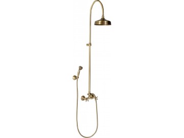 Sapho ANTEA sprchový sloup k napojení na baterii, hlavová, ruční sprcha, bronz