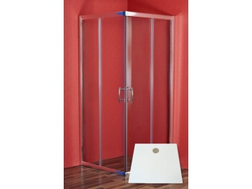 Arttec SMARAGD 9080 clear NEW sprchový kout 90x80 cm chromovaný rám čiré sklo vanička z litého mramoru