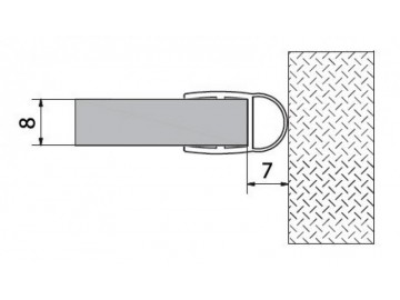 Polysan VITRA LINE těsnění mezi stěnu a sklo 8mm délka 2000mm