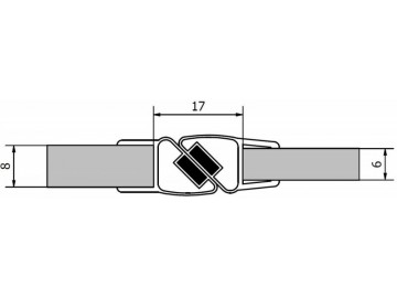 Polysan VITRA LINE sada dvou těsnění (magnet) na 6 a 8mm sklo, 2000mm