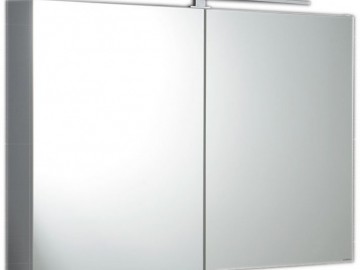 Sapho RIWA galerka s LED osvětlením, 80x60x17cm, dotykový senzor, bílá
