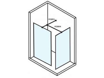 Polysan Doplňková vzpěra k MSBR1, 800 mm, chrom