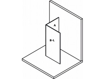 Polysan MODULAR SHOWER stěna k instalaci na zeď, pro připojení pevného panelu, 800 mm