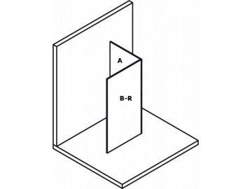 Polysan MODULAR SHOWER stěna k instalaci na zeď, pro připojení pevného panelu, 900 mm