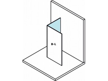 Polysan MODULAR SHOWER pevný panel k instalaci na stěnu modulu 2, 300 mm, levý