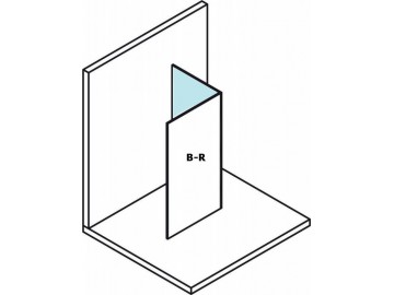 Polysan MODULAR SHOWER pevný panel k instalaci na stěnu modulu 2, 300 mm, pravý