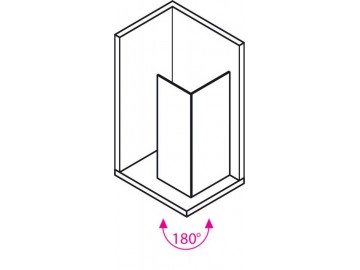 Polysan MODULAR SHOWER stěna k instalaci na zeď, pro připojení otočného panelu, 1000 mm