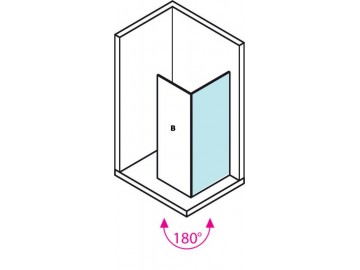 Polysan MODULAR SHOWER otočný panel k instalaci na stěnu modulu 3, 300 mm