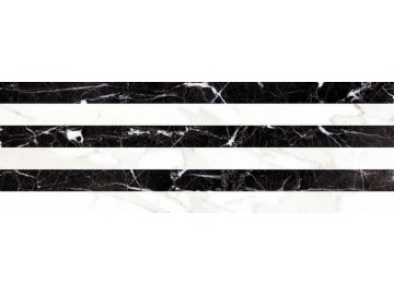 Sapho CARRARA Relieve Stripe Albinegro Brillo G 20x60 (bal=1,20 m2)