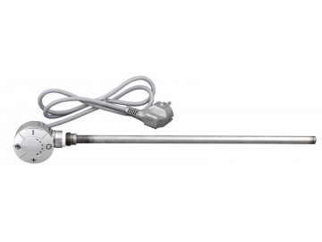 Sapho Elektrická topná tyč s termostatem, rovný kabel, 300 W, chrom