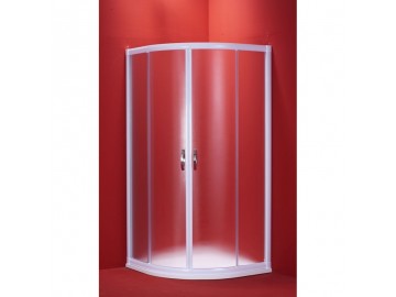 Olsen Spa Barcelona čtvrtkruhový sprchový kout 100x100 cm, bez vaničky, bílý rám, čiré sklo