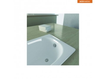 Olsen Spa Plechová vana Ferrara - 140 x 70 mm, objem 140 l, bez nožiček