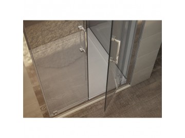Olsen Spa CLEO sprchové dveře 86-94 cm leštěný hliník kouřové sklo