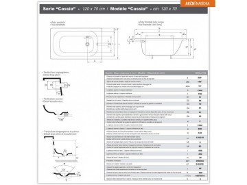 Olsen Spa Plechová vana Ferrara - 120 x 70 mm, objem 120 l, kovové nožičky