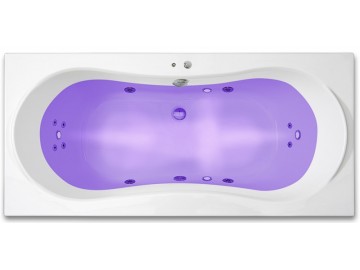 Arttec KRONA SURF + CHROMO 180 x 80 cm hydromasážní akrylátová vana