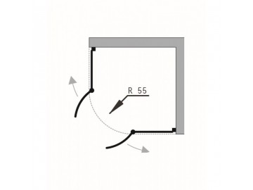 Olsen Spa Viveiro New sprchový kout 90x90 cm chromovaný rám čiré sklo