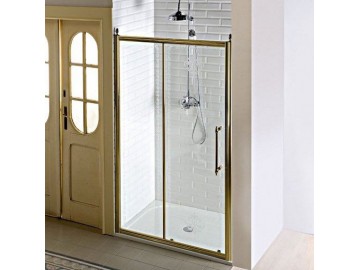 Aqualine ANTIQUE sprchové dveře, posuvné,1200mm, ČIRÉ sklo, bronz