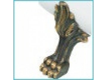 Polysan CHARLESTON volně stojící vana 188x80x71cm, nohy bronz, černá/bílá