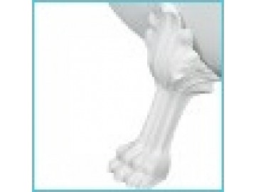 Polysan CHARLESTON volně stojící vana 188x80x71cm, nohy bílé, černá/bílá