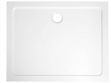 Aqualine TECMI sprchová vanička z litého mramoru, 100x80x3 cm
