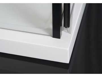 Polysan ZOOM LINE BLACK boční stěna 1000mm, čiré sklo
