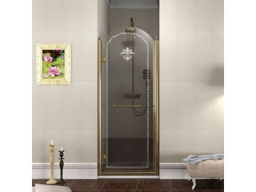 Gelco ANTIQUE sprchové dveře otočné, 900mm, levé, ČIRÉ sklo, bronz