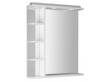 Sapho KORIN LED zrcadlo s osvětlením, zásuvkou a poličkami 60x70x12cm