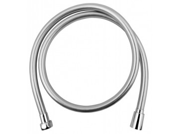 Sapho SOFTFLEX hladká sprchová plastová hadice, 100cm, metalická stříbrná/chrom