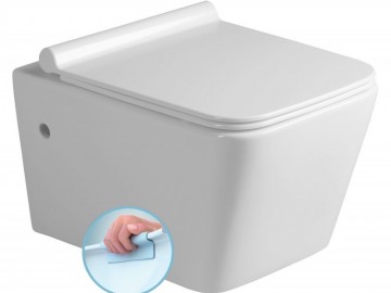 Sapho PORTO RIMLESS  WC závěsné, 36x52 cm, WC sedátko Slim Soft Close