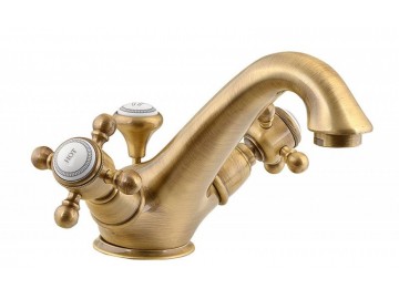Sapho SASSARI stojánková umyvadlová baterie s výpustí, bronz (LO41276BR)