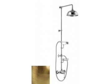Sapho VIENNA sprch. sloup s pákovou baterií, mýdlenka, v. 1291mm, bronz (LO41RM2250BR)