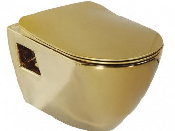 Sapho PAULA WC závěsné 35,5x50cm, zlatá (TP325.00110)