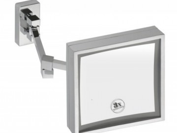 Sapho Kosmetické zrcátko s LED osvětlením, hranaté, závěsné, 205x205x415mm (112101208)