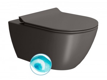 Sapho PURA WC závěsné, splachování SWIRLFLUSH, 55x36 cm, bistro dual-mat