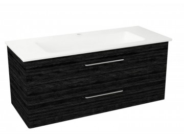 Sapho PURA umyvadlová skříňka, 2x zásuvka 117x50,5x48,5cm, graphite line