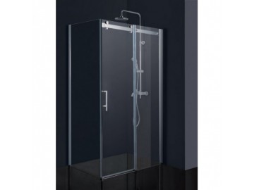 Hopa Obdélníkový sprchový kout BELVER KOMBI - 195 cm, 100 cm × 100 cm, Univerzální, Hliník chrom, Čiré bezpečnostní sklo - 8 mm