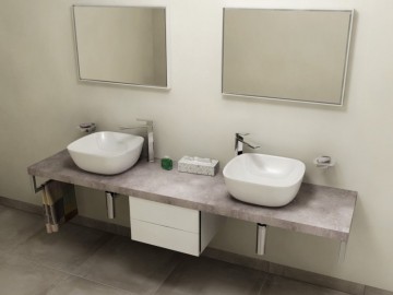 Sapho AVICE deska 220x50cm, cement
