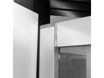 Sprchový kout  Lima, obdél.,pivot. dveře, 2xboční stěna, 90x100x90x190cm, chrom ALU, sklo Point 6mm