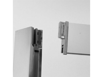 Sprchový kout  Lima, obdél.,pivot. dveře, 2xboční stěna, 90x100x90x190cm, chrom ALU, sklo Point 6mm