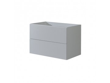Aira desk, koupelnová skříňka, šedá, 2 zásuvky, 810x530x460 mm
