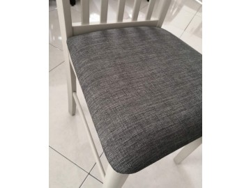 Jídelní čalouněná židle LYON bílá lazura/šedá