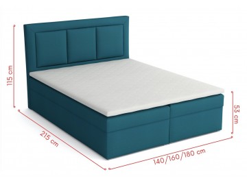 Postel s matrací s ÚP MIRABEL BOX 180x200 látka Victoria 14866