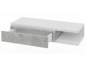 Konzolový stolek HOLLY bílá/šedý mramor