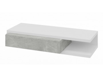 Konzolový stolek HOLLY bílá/šedý mramor