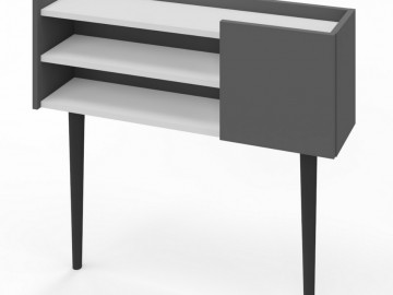 Konzolový stolek KELLY antracit/bílá