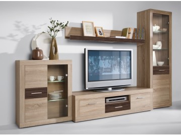 Obývací stěna MEZZO sonoma/wenge